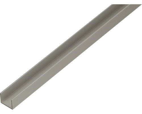 Profil Aluminiu Tip U Alberts 15x19, 5x15x1, 5 Mm, Lungime 2m, Argintiu, Eloxat