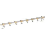 Cuier de bucatarie cu 8 agatatori, Bamboo Premium, argintiu, 60x4 cm, Wenko