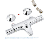 Baterie cada cu termostat Grohe Grohtherm 800, monocomanda, cartus ceramic, filtru impuritati, protectie reflux, diverter, Crom