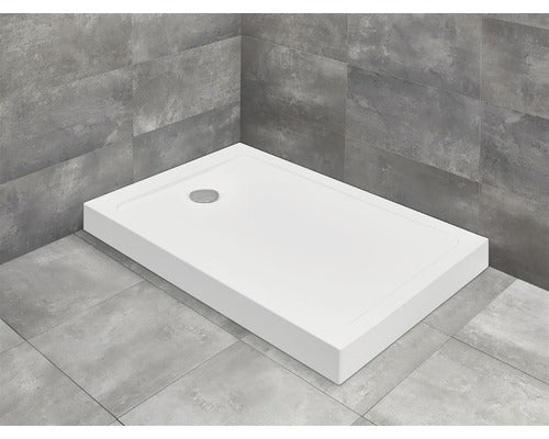 Cadita de Dus Dreptunghiulara Radaway Doros F Compact, 80x120x12 cm, Acril, SDRFP1280-05, Alb