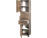 Dulap Baie Inalt Milan 400, 2 Usi 3 Sertare, PAL, 163,7x40,3 cm, Stejar Panama