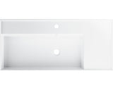 Lavoar ceramica Jungborn Quattro 101 cm, polita dreapta, alb lucios