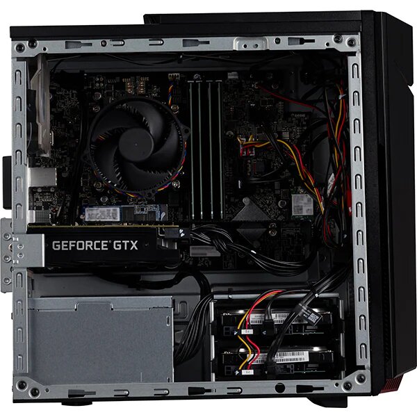 Sistem Desktop Gaming ACER Nitro 50, Intel Core i5-11400F pana la 4.4GHz, 16GB, SSD 512GB, NVIDIA GeForce GTX 1650 4GB, Free Dos, Negru