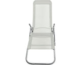 Sezlong Plaja Pliabil Garden Place Bella 146x92x58 Cm Gri Argintiu