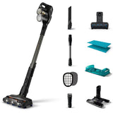 Aspirator vertical PHILIPS Aqua Plus XC8349/01, 0.6l, 25.2V, autonomie max 80 min, gri inchis