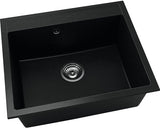 Chiuveta Bucatarie Cu O Cuva Fat Avangard 227 60x51 Cm, Fara Picurator, Fatgranit Black Metallic