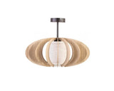 Lustra Modern E27 Max. 1x60w Ø600mm, Textil/stejar