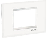 Rama Aparataje Schneider Easy Styl 3 Module, Sticla Alba