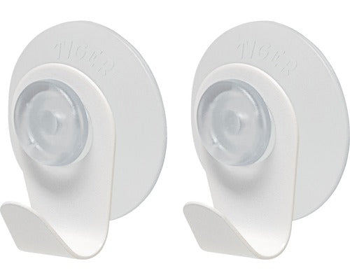 Cuier Baie Tiger Pvc Simplu 2 Bucati