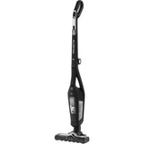 Aspirator vertical fara fir Rowenta Dual Force 2in1 RH6735WH, 40W, 18V, max 45 min, reincarcare 5 ore, iluminare cu led, pliabil, recipient 0.6L, filtru spuma, negru