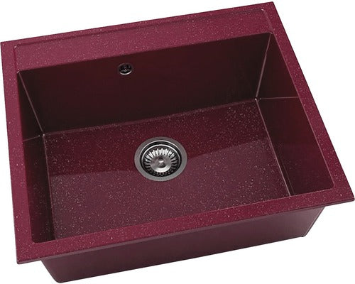 Chiuveta Bucatarie Cu O Cuva Fat Avangard 227 60x51 Cm, Fara Picurator, Marmura Compozita Silver Violet