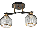 Lustra Fall E27 Max. 2x40w, Negru/auriu