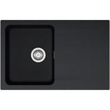 Chiuveta tectonite Franke OID 611, 78x50 cm, cuva 35x43x18 cm, cu ventil de 3 1/2”, cleme de fixare, sistem inchidere ventil, Negru