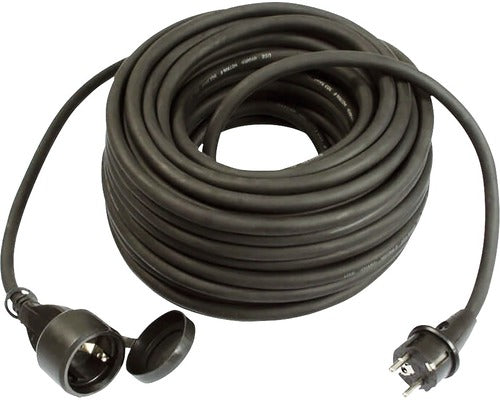 Prelungitor Electric 20m 3600w Negru, Cablu Cauciuc, Pentru Exterior Ip44