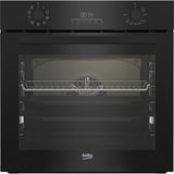 Cuptor incorporabil Beko BBIM18302BCSE, Electric, Autocuratare catalitica, 72 l, Clasa A+, RecycledNet, AEROperfect, Rafturi telescopice, Soft close door, Touch si Butoane, Grill, Negru