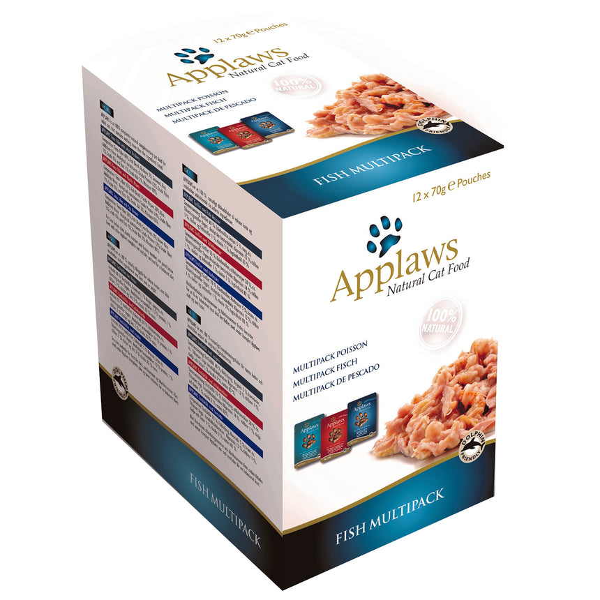 Hrana umeda pentru pisici Applaws, Selectie de Peste in sos, 12x70g