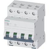 Siguranta electrica automata Siemens 5SL6410-7, latime 4 module, 6kA, 4P, caracteristica C, 10A