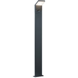 Stalp LED integrat pentru exterior Trio Pearl, cu senzor de miscare, 9W, 900 lm, 3000K, IP54, 100 cm, Aluminiu extrudat, Antracit, clasa energetica F