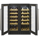 Vitrina de vinuri incorporabia Candy CCVB 60D/1, 38 sticle, H 82 cm, Rafturi lemn, Display, Wi-Fi, 2 zone, Clasa G, Negru