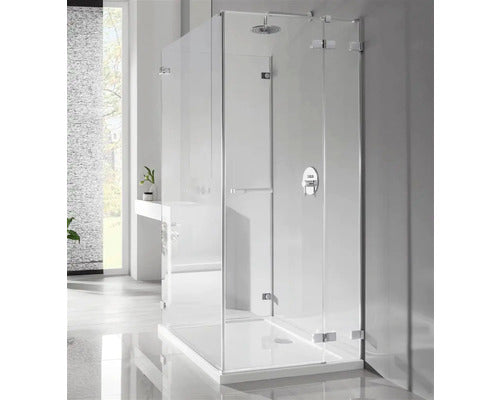 Perete Lateral Pentru Cabina Dus Euphoria S3, 90x200 Cm, Sticla Securizata Transparenta, Profil Crom