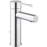 Baterie lavoar Grohe New Essence, monocomanda, 1/2", cartus ceramic, limitator temperatura, set evacurare cu tija, aerator, marimea S, Crom