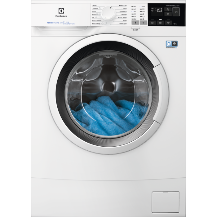 Masina de spalat rufe frontala slim Electrolux PerfectCare EW6S426WI, 6 kg, 1200rpm, Clasa D, Alb