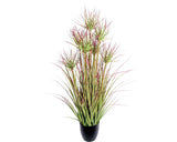 Planta Artificiala Tufa Iarba Cyperus In Ghiveci H 95 Cm Rosu