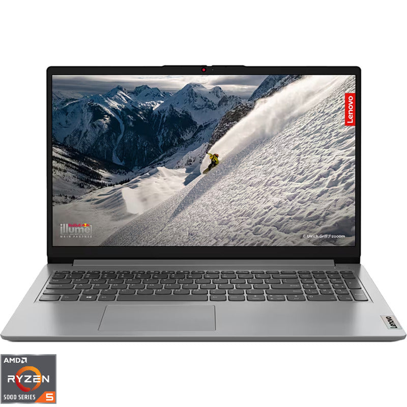 Laptop LENOVO IdeaPad 1 15ALC7, AMD Ryzen 5 5500U pana la 4Ghz, 6 nuclee, 15.6" Full HD, 8GB DDR4, SSD 512GB, AMD Radeon Graphics, no OS, gri