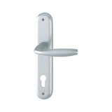 Maner usa interior, Hoppe New York, cu sild pentru cilindru, culoare argintiu, 90mm