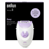 Epilator Braun Silk-épil 3 3-000, MicroGrip, Smart Light, 20 de pensete, 2 viteze, Mov