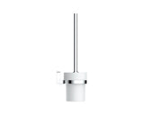 Perie WC REIKA cu suport Ovaro magnetic, Alb