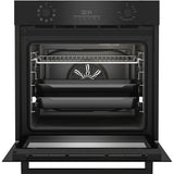 Cuptor incorporabil Beko BBIM18302BCSE, Electric, Autocuratare catalitica, 72 l, Clasa A+, RecycledNet, AEROperfect, Rafturi telescopice, Soft close door, Touch si Butoane, Grill, Negru