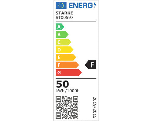 Proiector Cu Led Integrat Starke 50w 4500 Lumeni Ip65, Senzor De Miscare, Lumina Rece, Negru