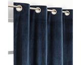 Draperie Cu Inele Albastru Inchis 140x245 Cm
