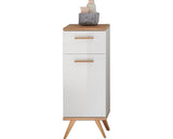Dulap baie asezat PELIPAL Noventa, 1 usa 1 sertar, MDF, 89,5x35,5 cm, alb