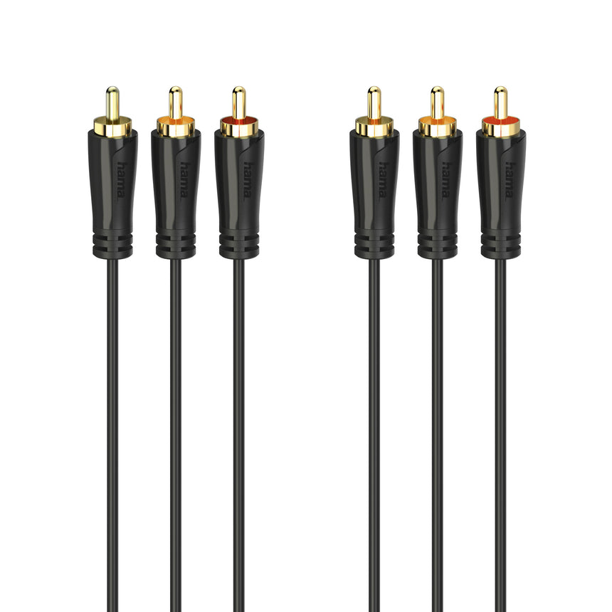 Cablu Audio / Video Hama, 3 x stecher RCA - 3 x stecher RCA, Aurit, 1.5 m