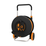Tambur cu roti + furtun de gradina 21.5 m 1/2 Fiskars Waterwheel M, furtun 21.5 m 1/2, include duza de stropire + suport duza + conectori
