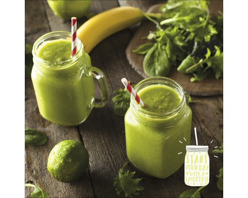 Tablou Sticla Green Smoothie 30x30 Cm