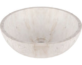 Lavoar Rotund Marmor, cu Montaj pe Blat Ø, 40 cm, Alb