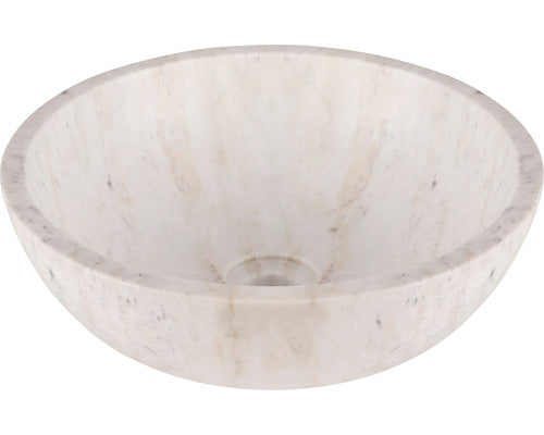 Lavoar Rotund Marmor, cu Montaj pe Blat Ø, 40 cm, Alb