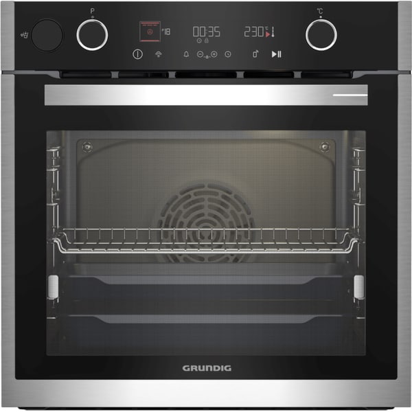 Cuptor Incorporabil GRUNDIG GEBD19401BHAI, Electric, Gatire cu Abur, Autocuratare Catalitica, 72 l, Clasa A+, HotAero Pro, Negru-Inox