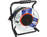 Prelungitor Electric Pe Tambur Metalic Commel Heavy Duty 4 Prize 50m Cablu Cauciuc 3x1, 5 Mm², Pentru Exterior Ip44