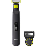 Aparat hibrid de barbierit si tuns barba PHILIPS OneBlade Pro QP6530/15, pieptene cu 12 lungimi, reincarcabil, autonomie 90 min, umed si uscat, Negru
