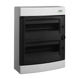 Cofret de distributie din plastic/Montare Aparenta/Usa transparenta/IP40/2 Randuri/2X18 Module
