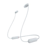 Casti In-Ear Sony WI-C100W, Wireless, Bluetooth, IPX4, Microfon, Fast pair, Autonomie 25 ore, Alb