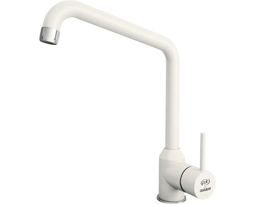 Baterie bucatarie monocomanda Impact, pipa inalta, cartus cu disc ceramic 40 mm, aerator, bej deschis