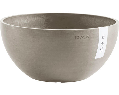 Ghiveci Ecopots Brussels Plastic Ø 35 Cm H 16, 5 Cm Maro-gri