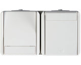Intrerupator Cap Scara si Priza Tem Fontana Ip44 Alb, Montaj Aplicat Orizontal