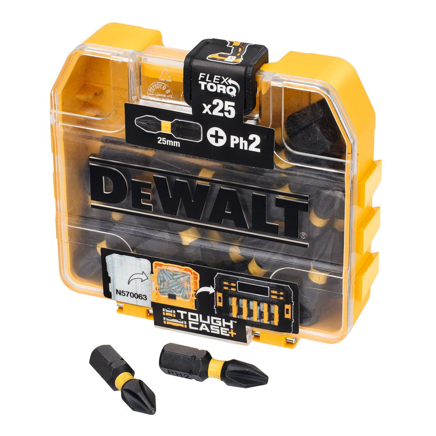 Set Varfuri surubelnita EXTREME IMPACT, Dewalt, Otel, Negru, PH2/25 mm, 25 buc