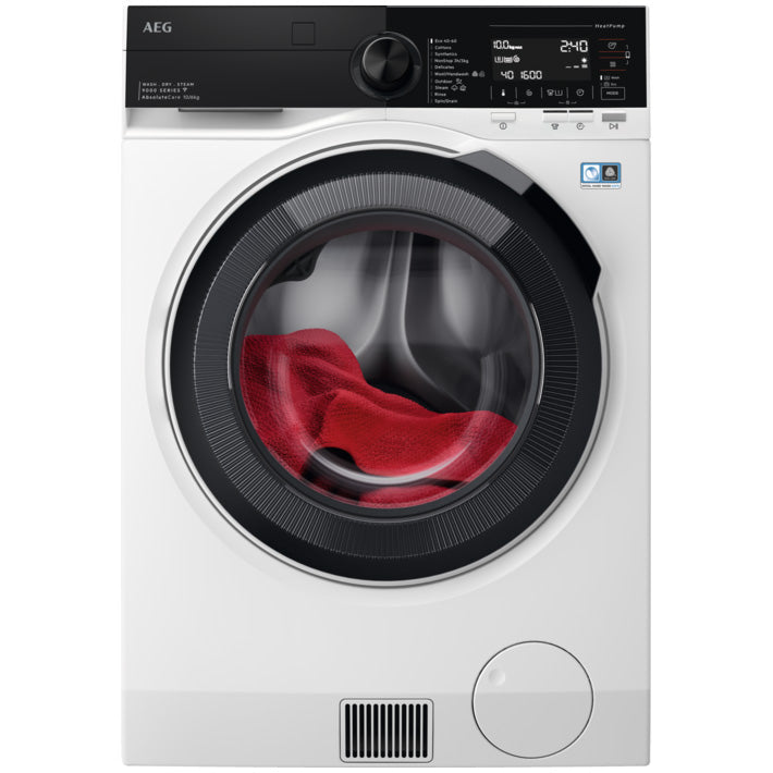 Masina de spalat rufe cu uscator AEG LWR98165XE, 10 kg spalare, 6 kg uscare, 1600 rpm, Motor Inverter MagnetPermanent, Clasa A, AbsolutCare, SensiDry - Pompa de caldura, ProSenjse, Alb